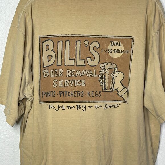 Vintage Beer Dyed Bill’s Beer Removal Service Funny Graphic Tee 90s Brewery XL - Picture 9 of 12